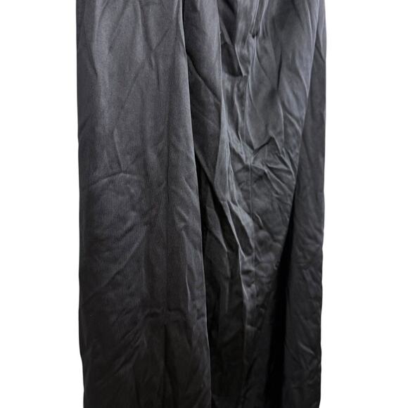 Adonna Womens Black Maxi High Slit Elastic Waist Half Slip Skirt Satin sz 1X - Picture 3 of 16